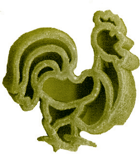 Grüne Hahn-Nudel von Nudelmaxx
